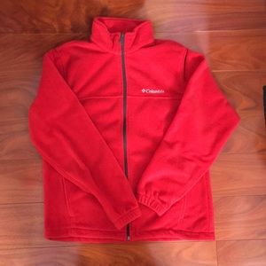 Fire Red Columbia Fleece Jacket